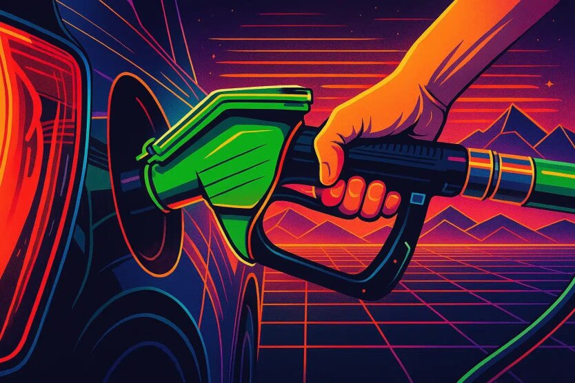 Graphic image with fuel price forecast