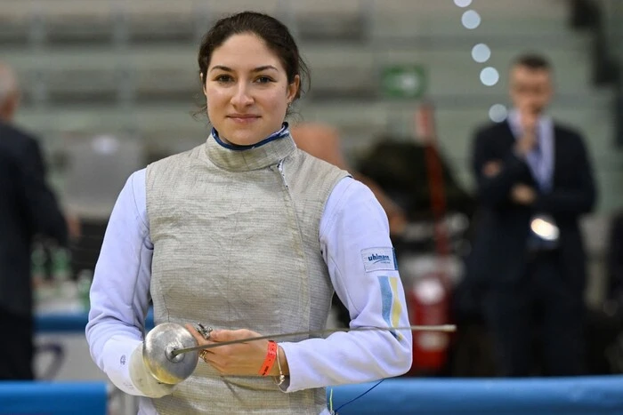 Fencer Sopit with a medal