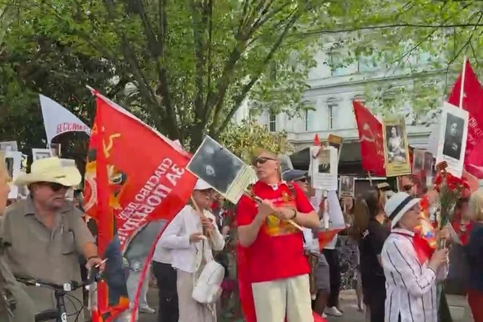 Ukrainian participants of the 'Immortal Regiment' in Washington